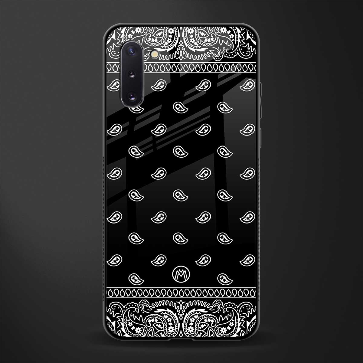 paisley black glass case for samsung galaxy note 10 image