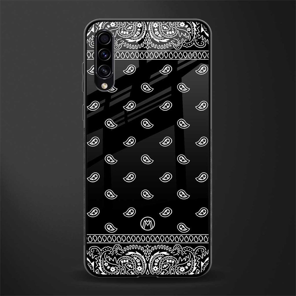 paisley black glass case for samsung galaxy a70s image