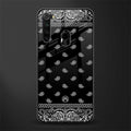 paisley black glass case for redmi note 8 image