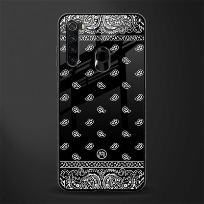 paisley black glass case for redmi note 8 image