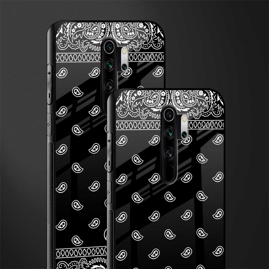 paisley black glass case for redmi note 8 pro image-2