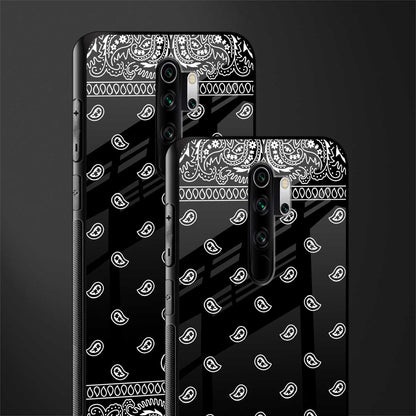 paisley black glass case for redmi note 8 pro image-2