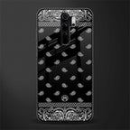 paisley black glass case for redmi note 8 pro image