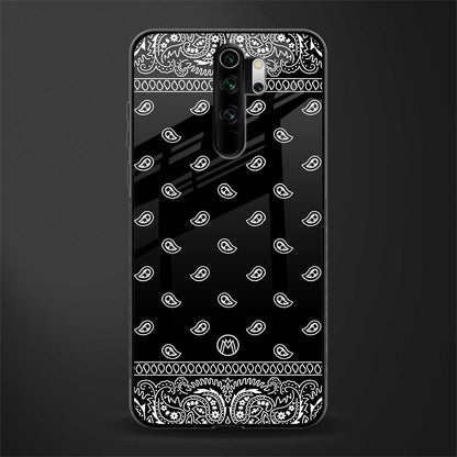 paisley black glass case for redmi note 8 pro image