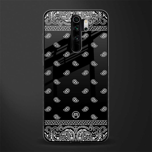 paisley black glass case for redmi note 8 pro image