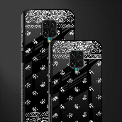 paisley black glass case for redmi note 9 pro image-2