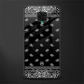paisley black glass case for poco m2 pro image