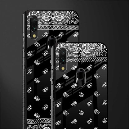 paisley black glass case for redmi note 7 image-2