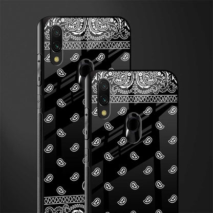 paisley black glass case for redmi y3 image-2