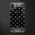 paisley black glass case for redmi note 7s image