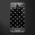 paisley black glass case for redmi 8a image