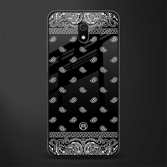 paisley black glass case for redmi 8a image