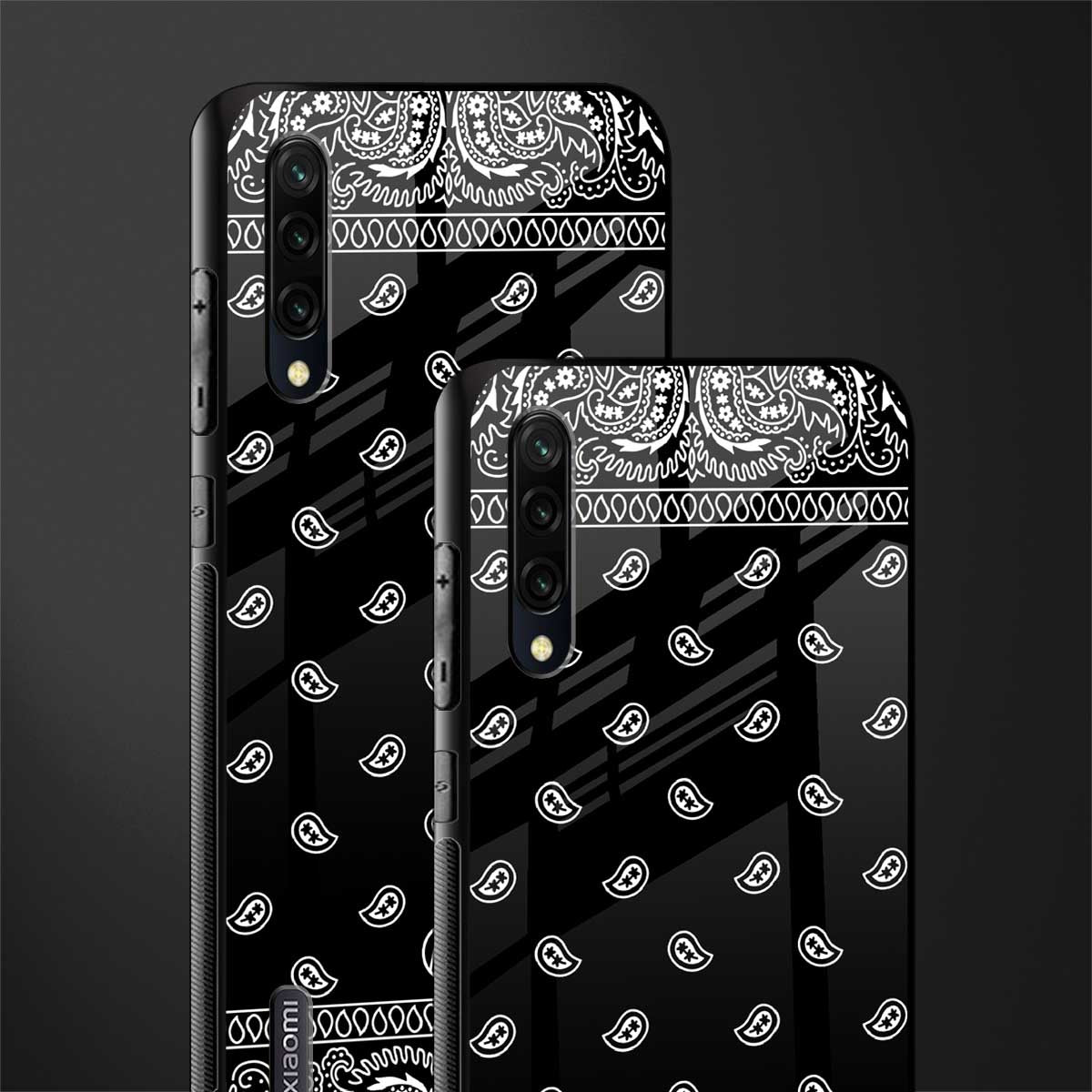 paisley black glass case for mi a3 redmi a3 image-2