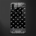 paisley black glass case for mi a3 redmi a3 image