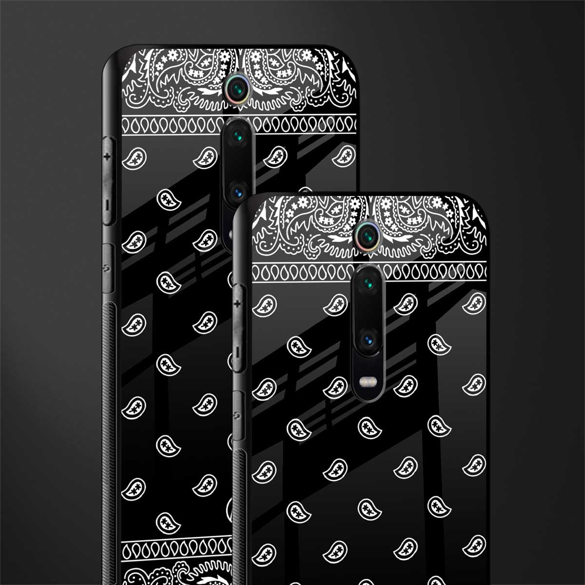 paisley black glass case for redmi k20 pro image-2