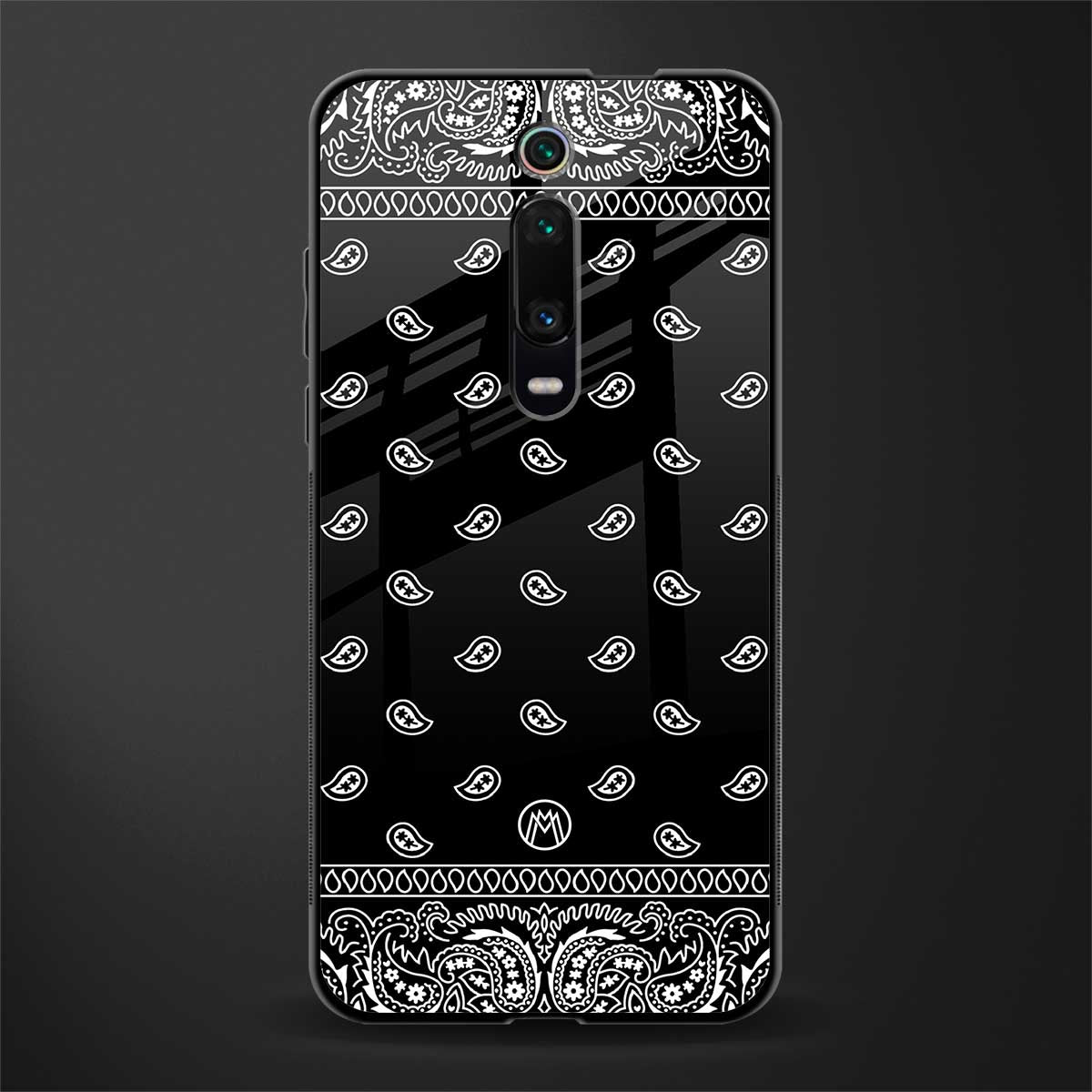 paisley black glass case for redmi k20 pro image