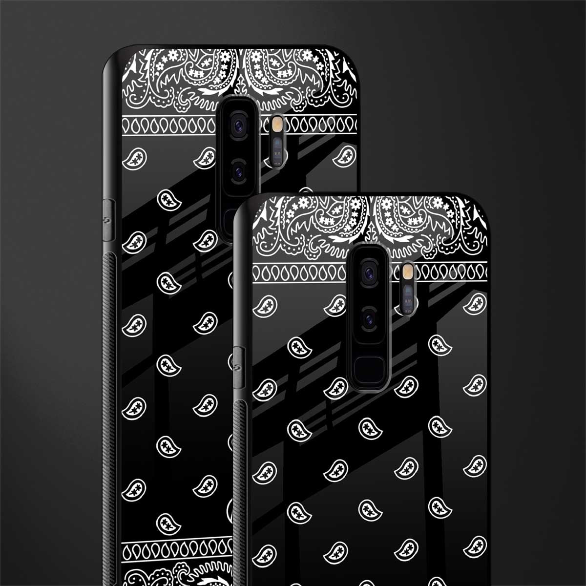 paisley black glass case for samsung galaxy s9 plus image-2