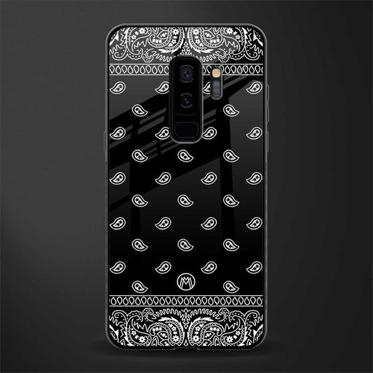 paisley black glass case for samsung galaxy s9 plus image