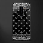 paisley black glass case for samsung galaxy s9 plus image