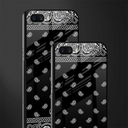 paisley black glass case for oppo a3s image-2