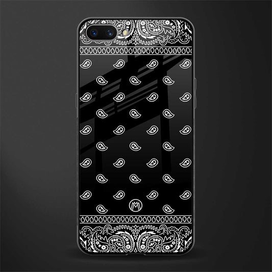 paisley black glass case for oppo a3s image