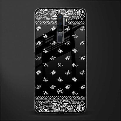 paisley black glass case for oppo a9 2020 image