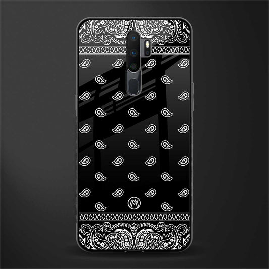paisley black glass case for oppo a9 2020 image