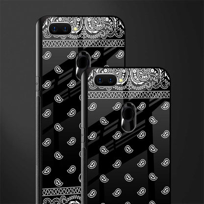 paisley black glass case for oppo a5s image-2