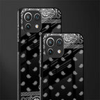 paisley black glass case for mi 11 lite image-2