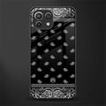 paisley black glass case for mi 11 lite image