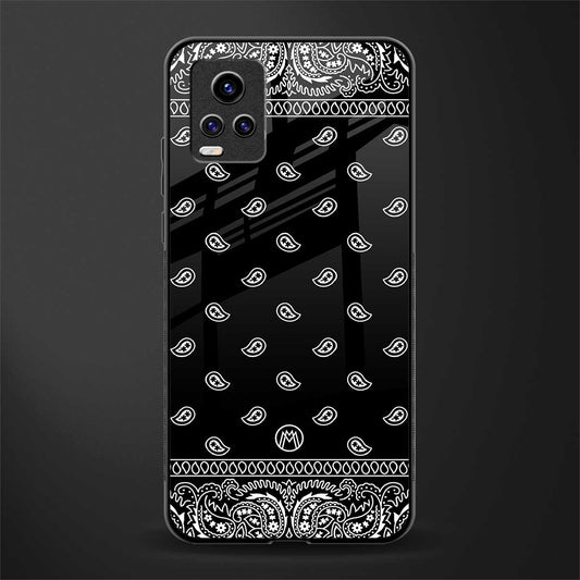 paisley black back phone cover | glass case for vivo y73