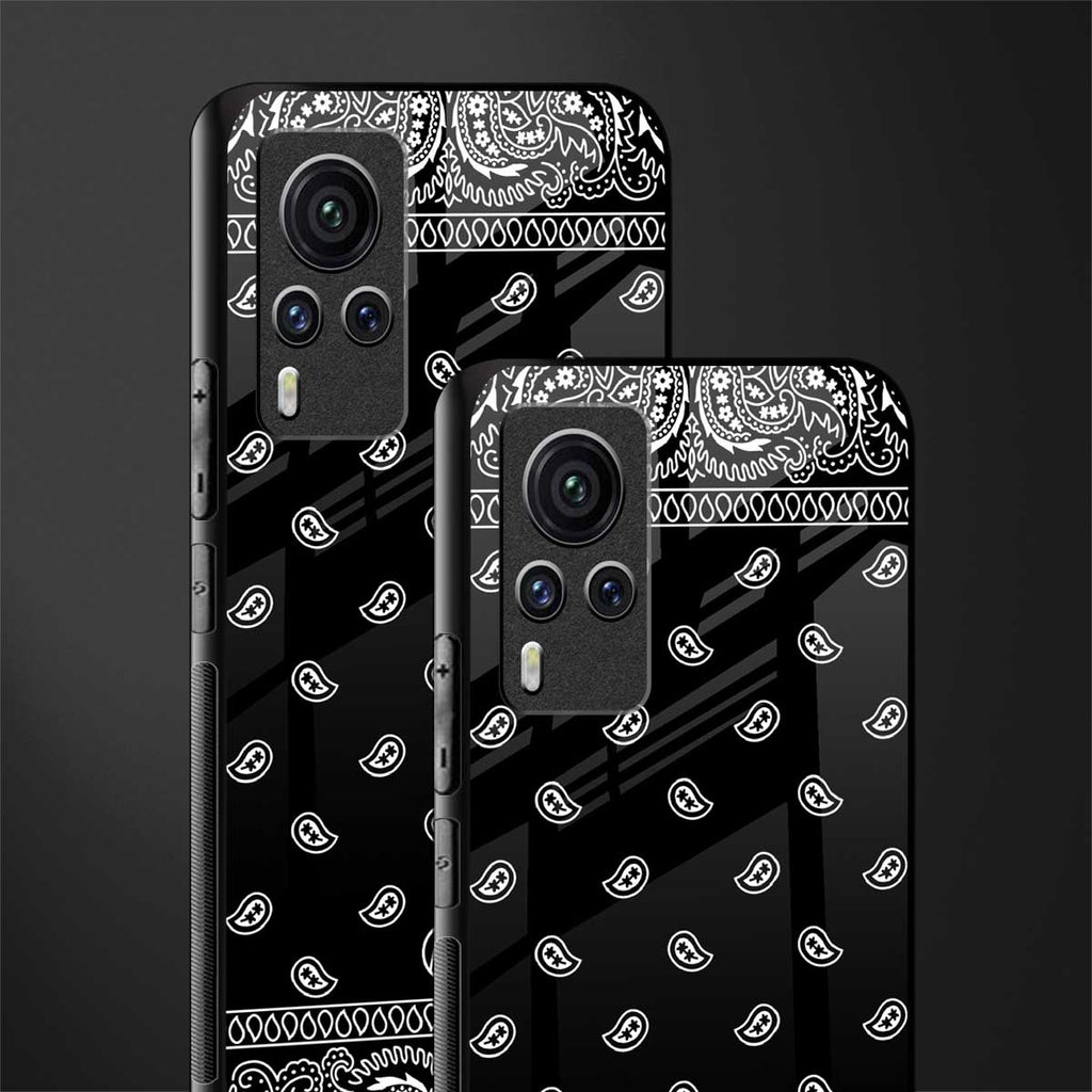 paisley black glass case for vivo x60 pro image-2