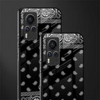 paisley black glass case for vivo x60 pro image-2