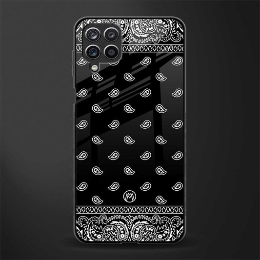 paisley black back phone cover | glass case for samsung galaxy a22 4g