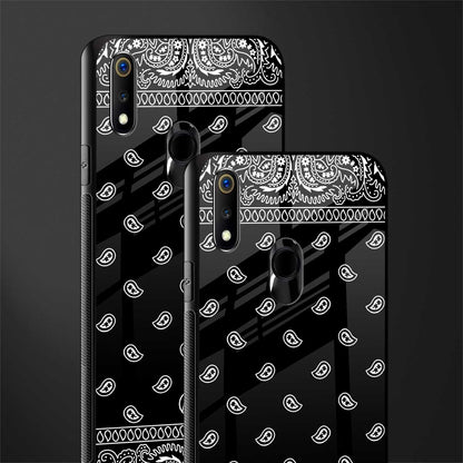 paisley black glass case for realme 3 pro image-2