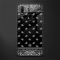 paisley black glass case for realme 3 pro image