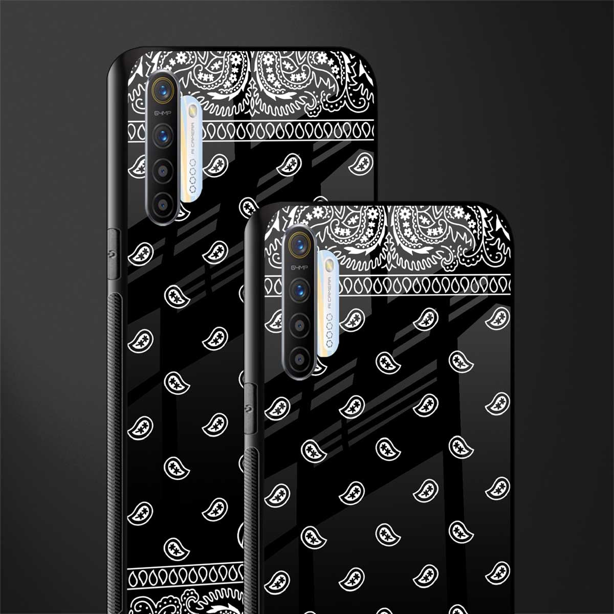 paisley black glass case for realme x2 image-2