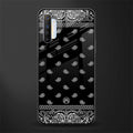 paisley black glass case for realme xt image