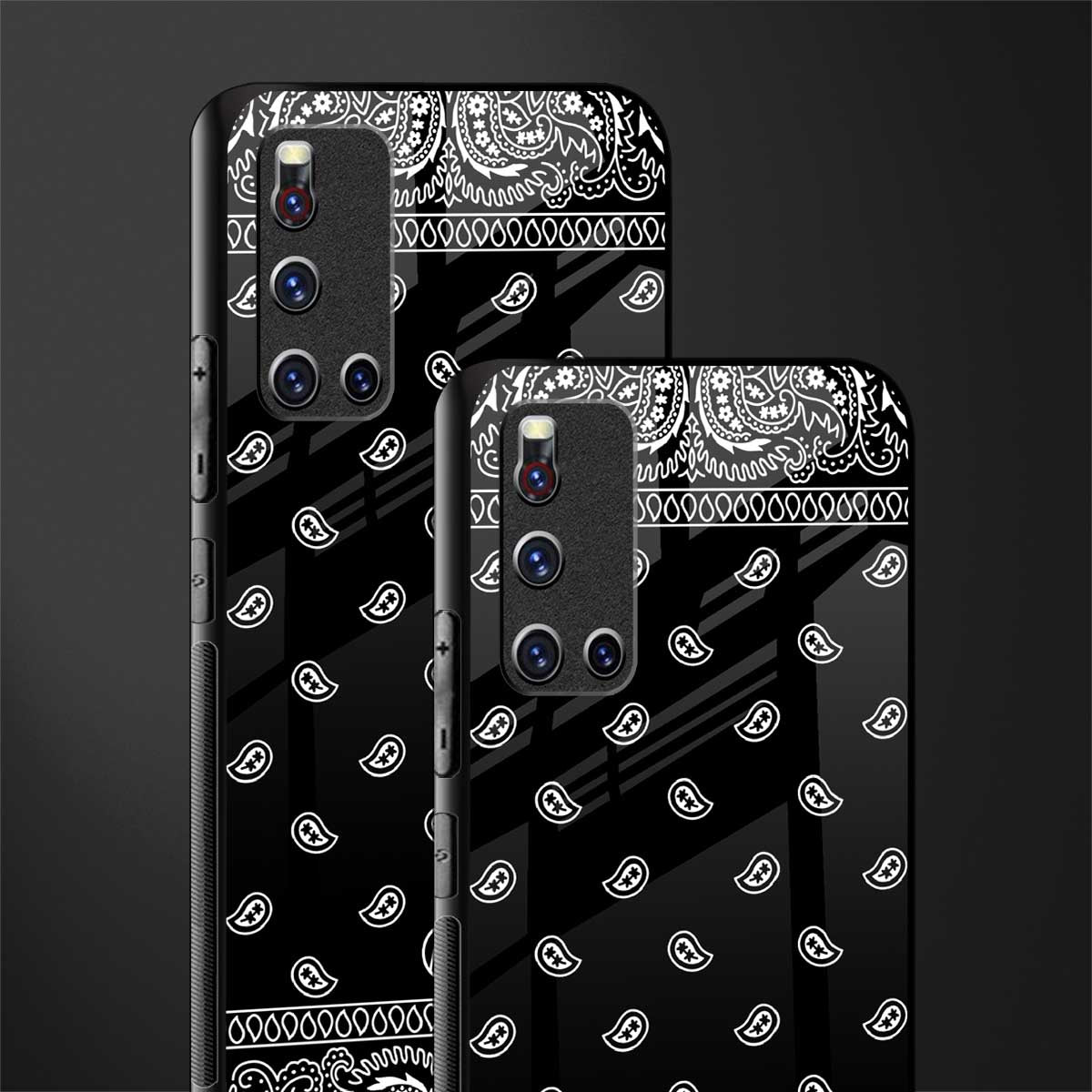 paisley black glass case for vivo v19 image-2