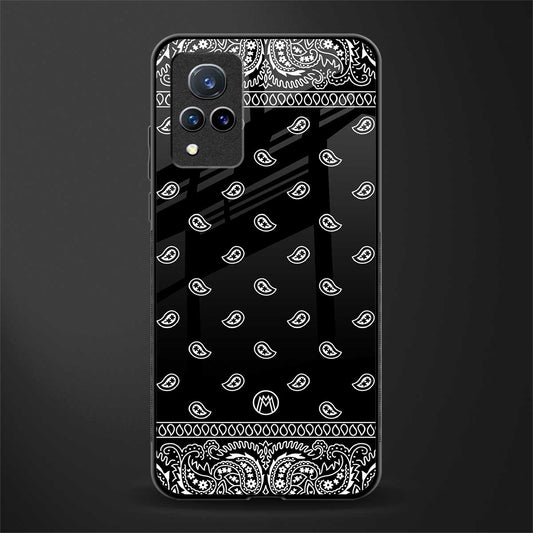 paisley black glass case for vivo v21 5g image