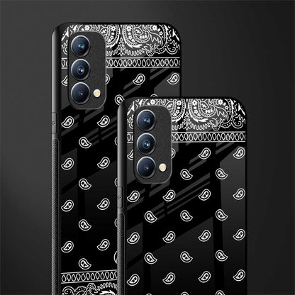 paisley black glass case for oppo f19 image-2