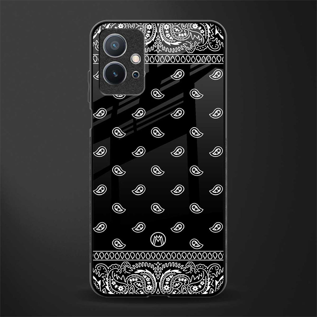 paisley black glass case for vivo t1 5g image