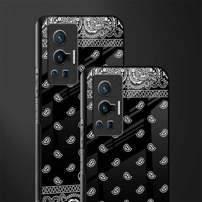 paisley black glass case for vivo x70 pro image-2