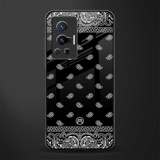 paisley black glass case for vivo x70 pro image