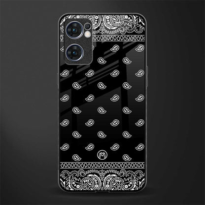 paisley black glass case for oppo reno7 5g image