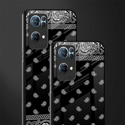 paisley black glass case for oppo reno7 pro 5g image-2