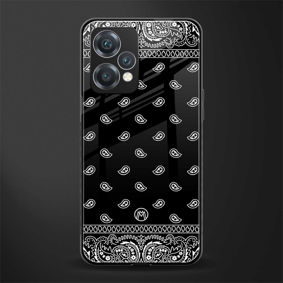 paisley black back phone cover | glass case for realme 9 pro 5g