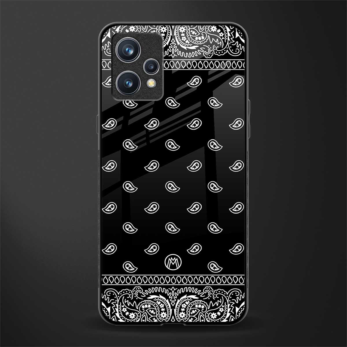 paisley black glass case for realme 9 pro plus 5g image