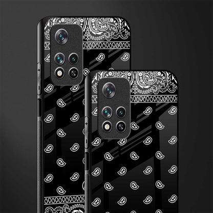 paisley black glass case for poco m4 pro 5g image-2