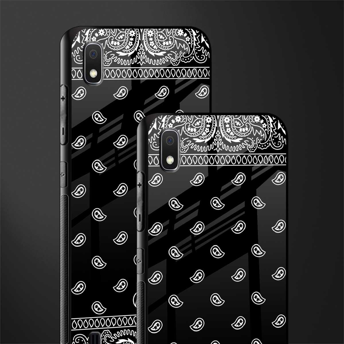 paisley black glass case for samsung galaxy a10 image-2